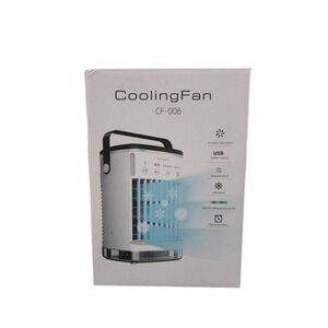 CoolingFan CF-006 Air Conditioning Fan Cooler USB Desktop 4 Speed White